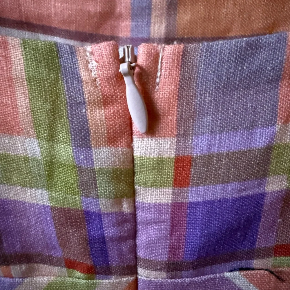 KACHEL Anthropologie Tie‎ Stripe Linen Maxi Dress Tiered Coquette Cottagecore M